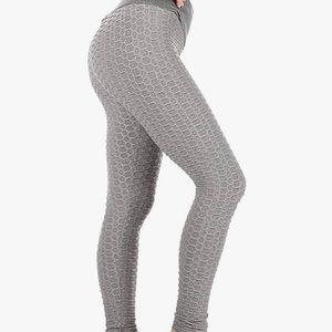 ShoSho Womens TikTok Butt Scrunch Leggings Honeycomb Textured Booty Lift